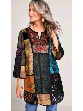 Soft Surroundings Women's Top in Multi-Color